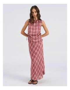 Lise Check Top in Pink