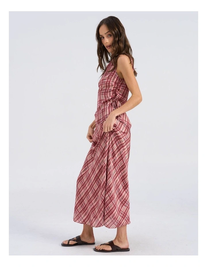 Lise Check Top in Pink image 3
