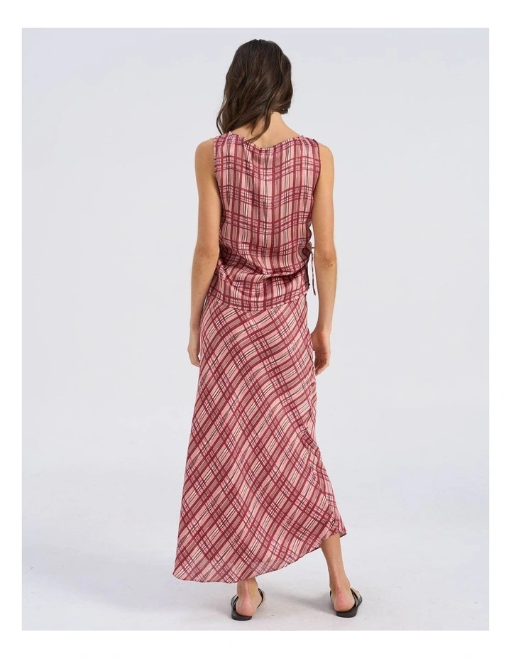 Lise Check Top in Pink image 4