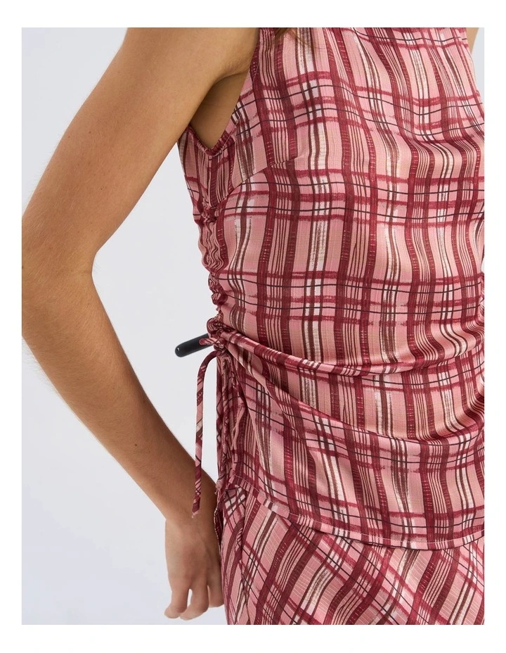 Lise Check Top in Pink image 5