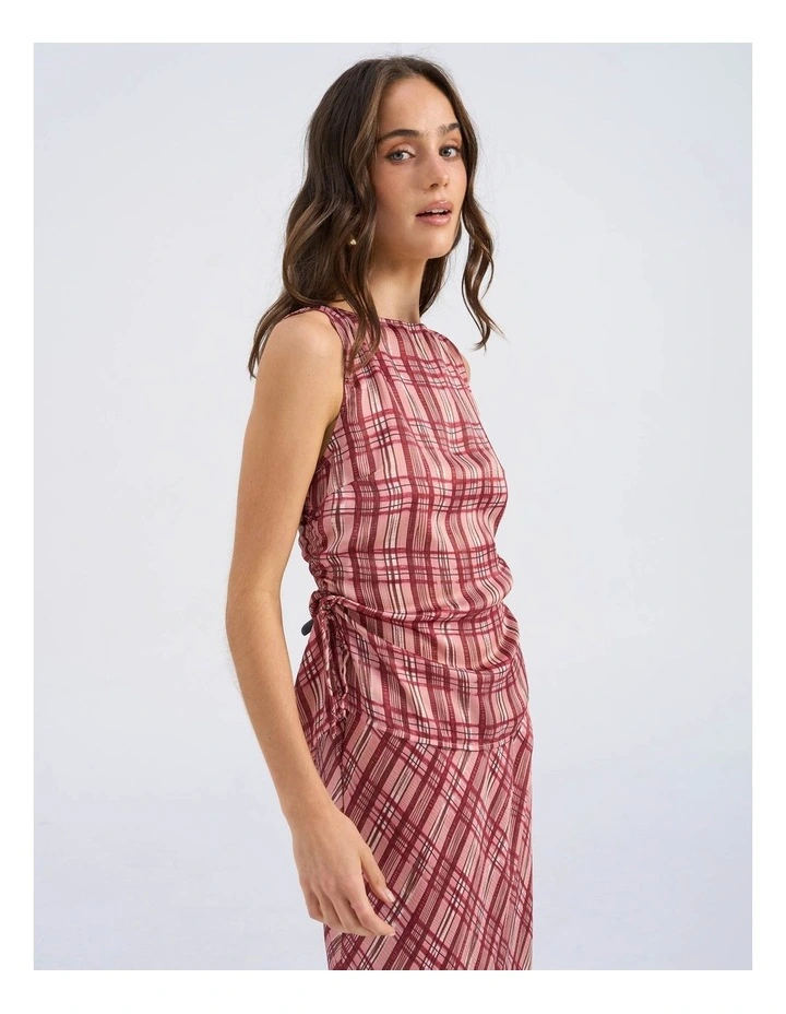 Lise Check Top in Pink image 6