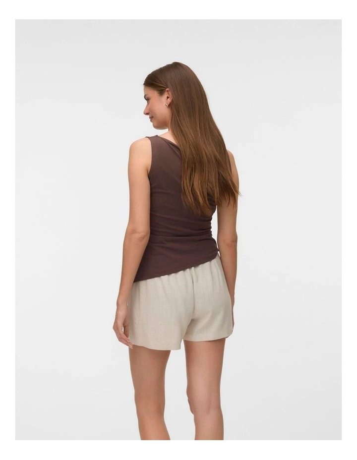 Kira Boatneck Singlet Top in Chocolate image 3