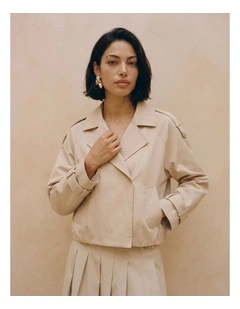 Chelsea Maddy Short Jacket in Ivory