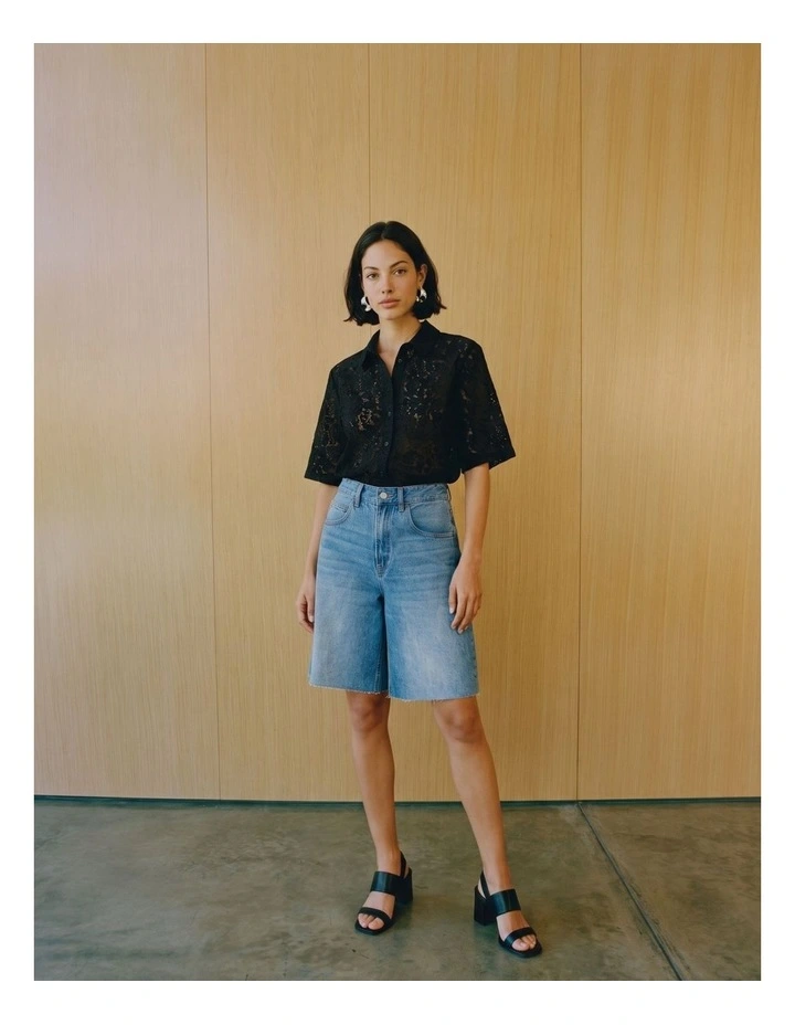 Honey Lace Shirt in Black image 1