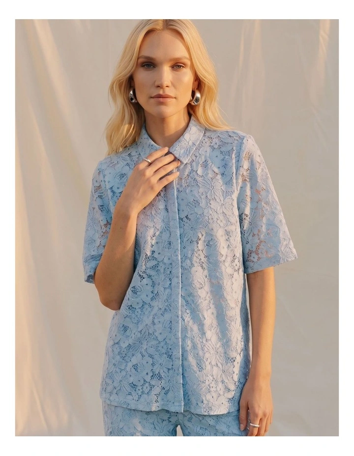 Honey Lace Shirt in Blue image 1
