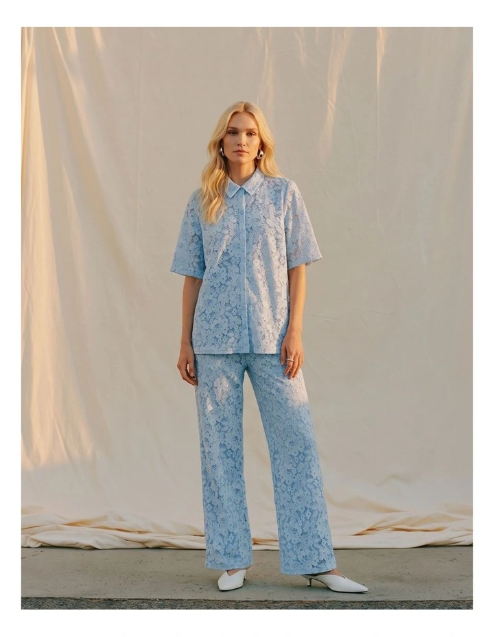 Honey Lace Shirt in Blue image 2