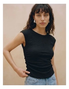 Aspyn Boatneck Top in Black