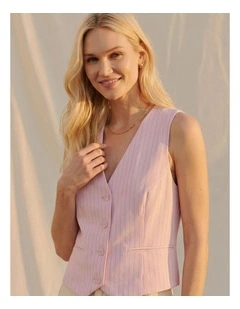 Kaja Tailored Vest in Pink