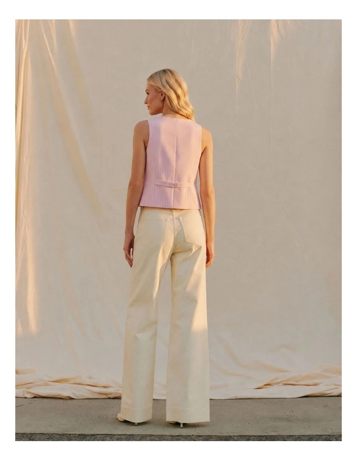 Kaja Tailored Vest in Pink image 3