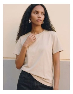 Naima Cotton T-Shirt in Beige
