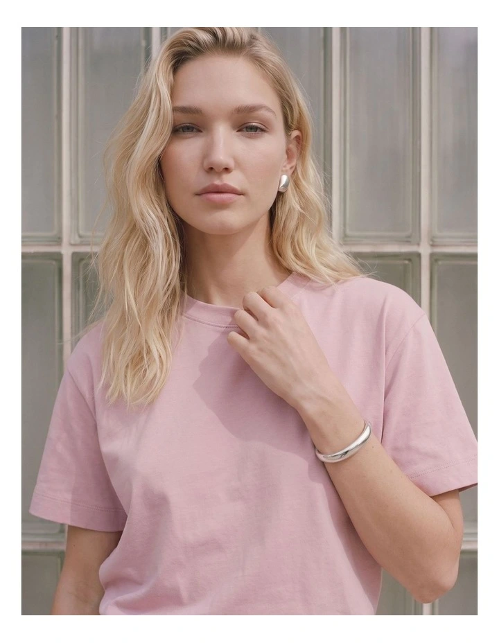 Naima Cotton T-Shirt in Light Purple image 1