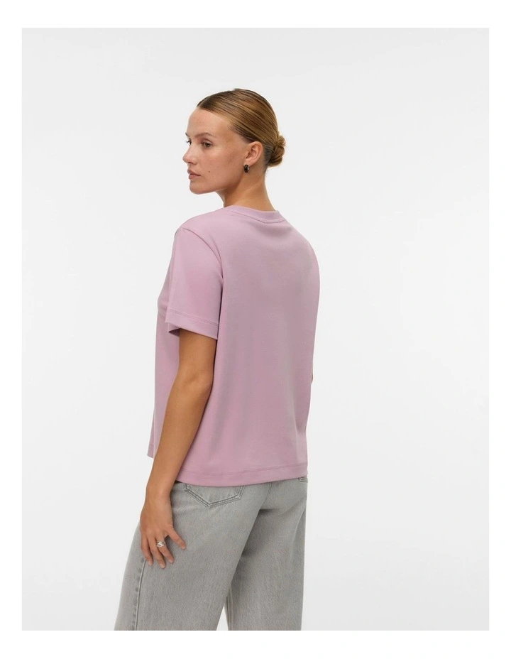 Naima Cotton T-Shirt in Light Purple image 4