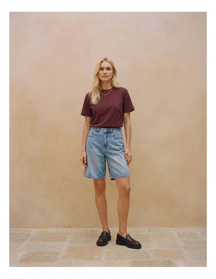 Naima Cotton T-Shirt in Purple image 3