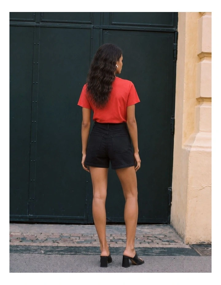 Naima Cotton T-Shirt in Red image 3
