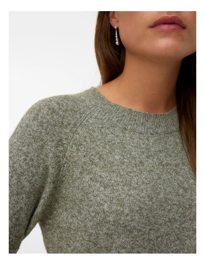 Doffy Long Sleeve Knit in Khaki image 2