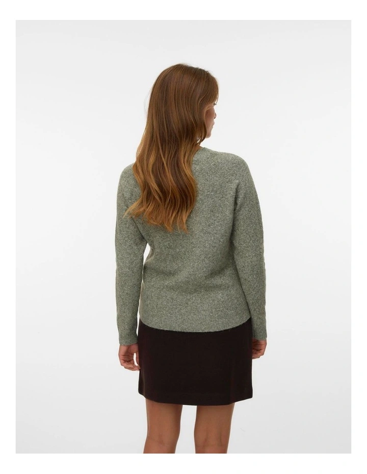 Doffy Long Sleeve Knit in Khaki image 3