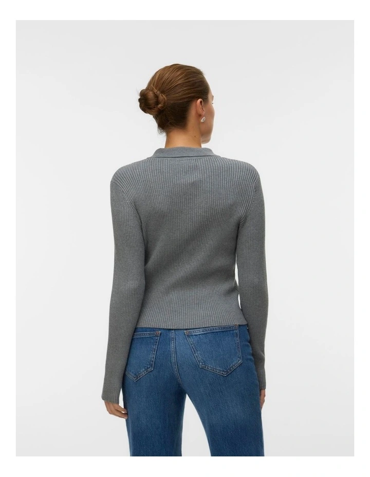 Vadin Poloneck Cardigan in Grey image 2