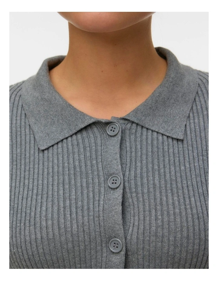 Vadin Poloneck Cardigan in Grey image 3