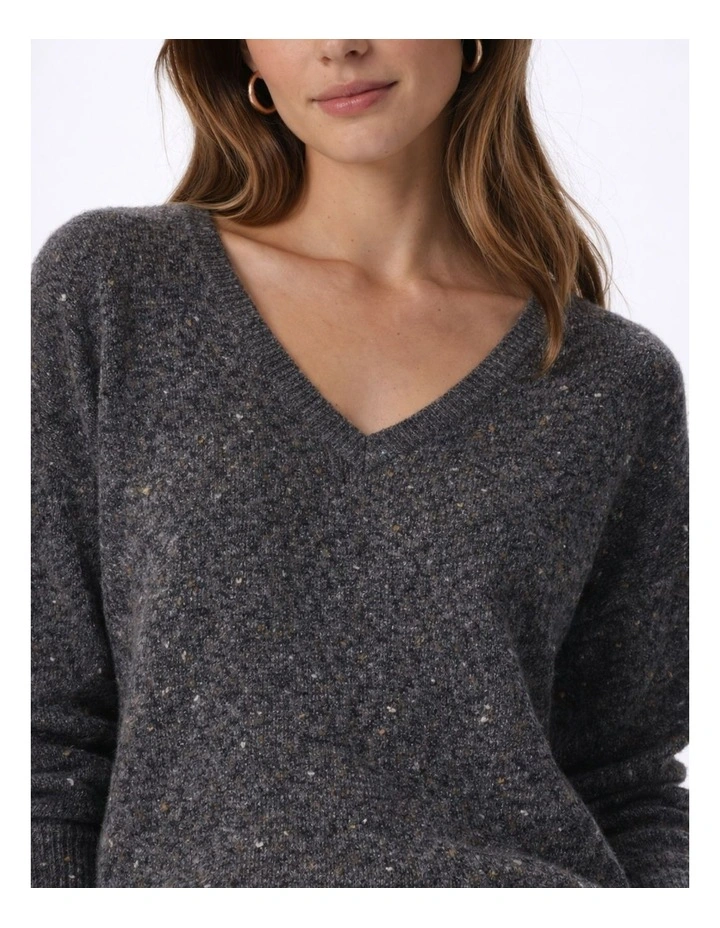 Tabita V Neck Knit in Grey image 2
