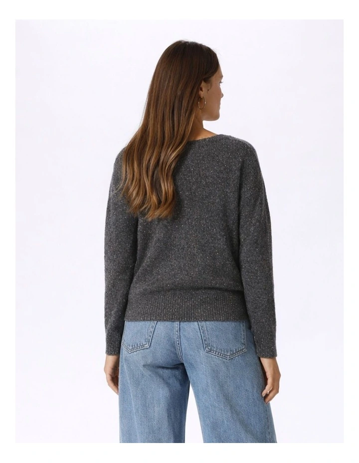 Tabita V Neck Knit in Grey image 3