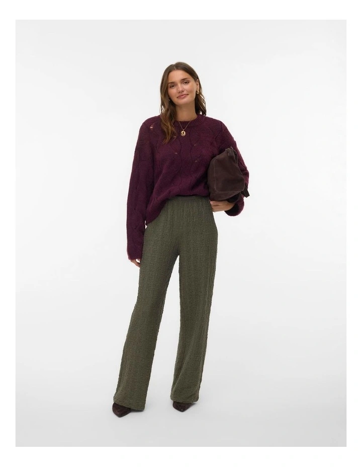 Newlina Knit Top in Wine image 4