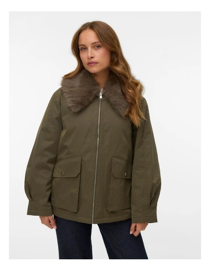 Seoul Short Jacket in Khaki image 1