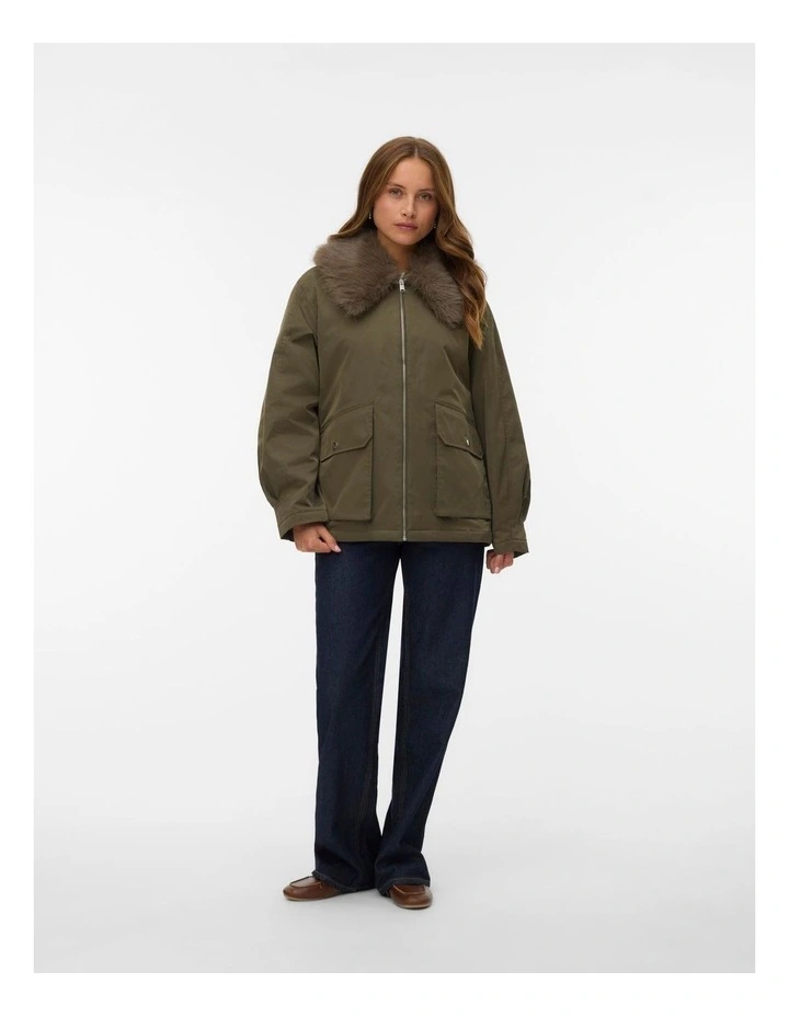 Seoul Short Jacket in Khaki image 4