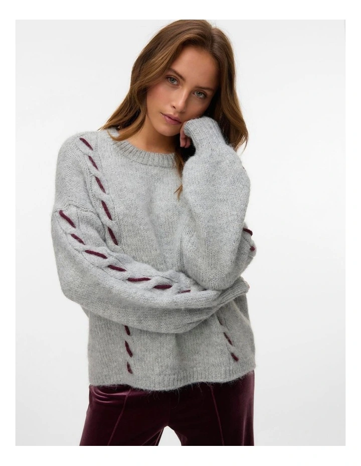 Lina Knit in Light Grey image 2