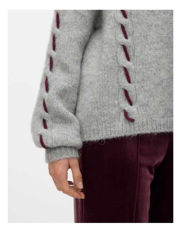 Lina Knit in Light Grey image 3