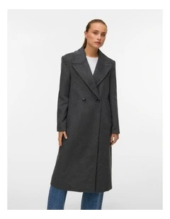 Garner Long Coat in Dark Grey