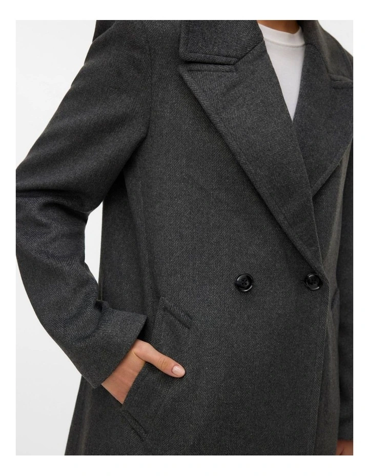 Garner Long Coat in Dark Grey image 2