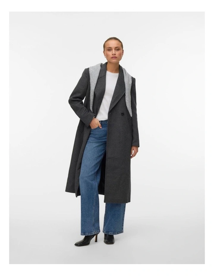 Garner Long Coat in Dark Grey image 3