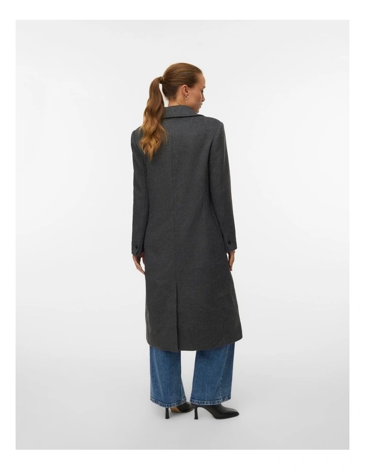 Garner Long Coat in Dark Grey image 4