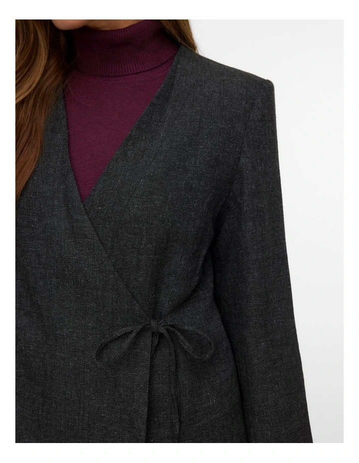 Uthalia Wrap Blazer in Grey image 2