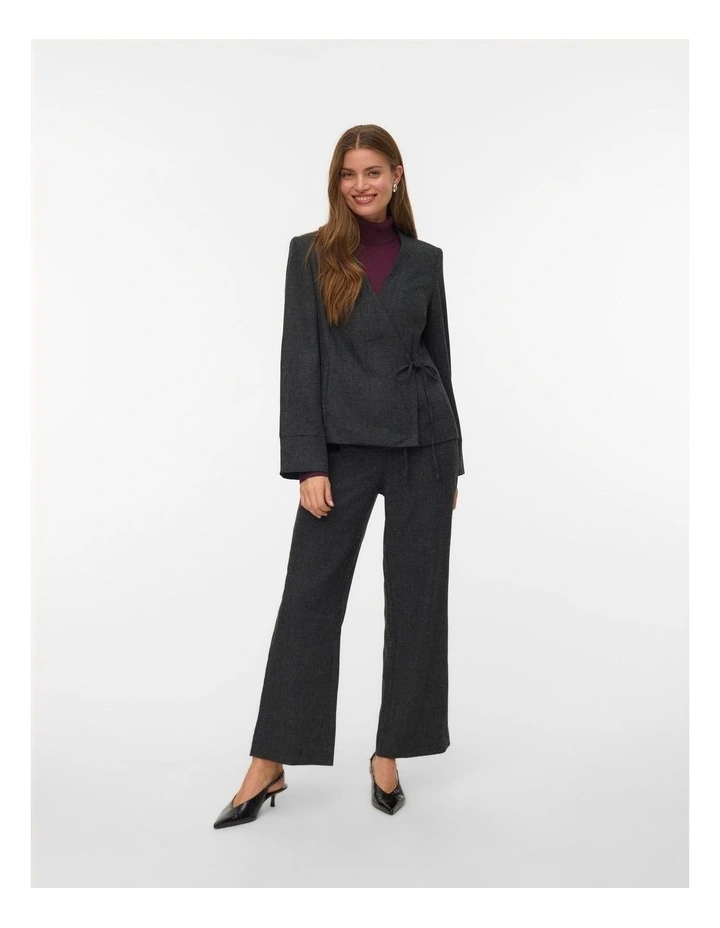 Uthalia Wrap Blazer in Grey image 3