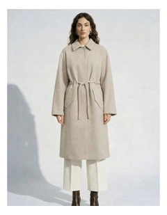 Fortune Michelle Long Coat in Oatmeal