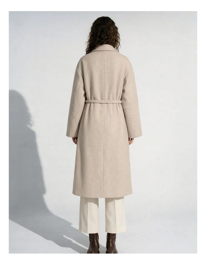 Fortune Michelle Long Coat in Oatmeal image 3