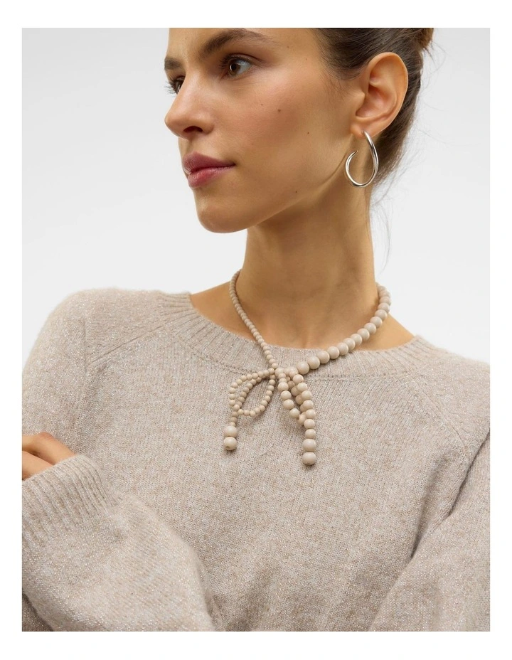 Doffy Shine Knit in Biege image 4