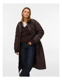 Zodiac Long Coat in Chocolate