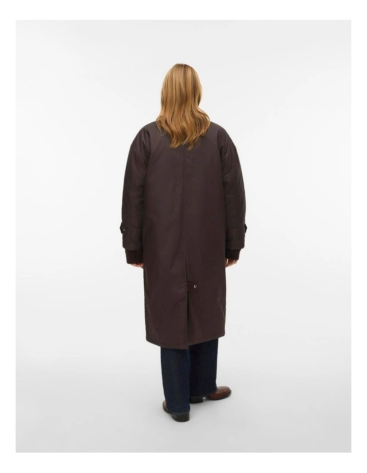 Zodiac Long Coat in Chocolate image 3