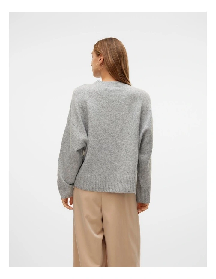 Boom Long Sleeve Knit Jumper in Grey image 4