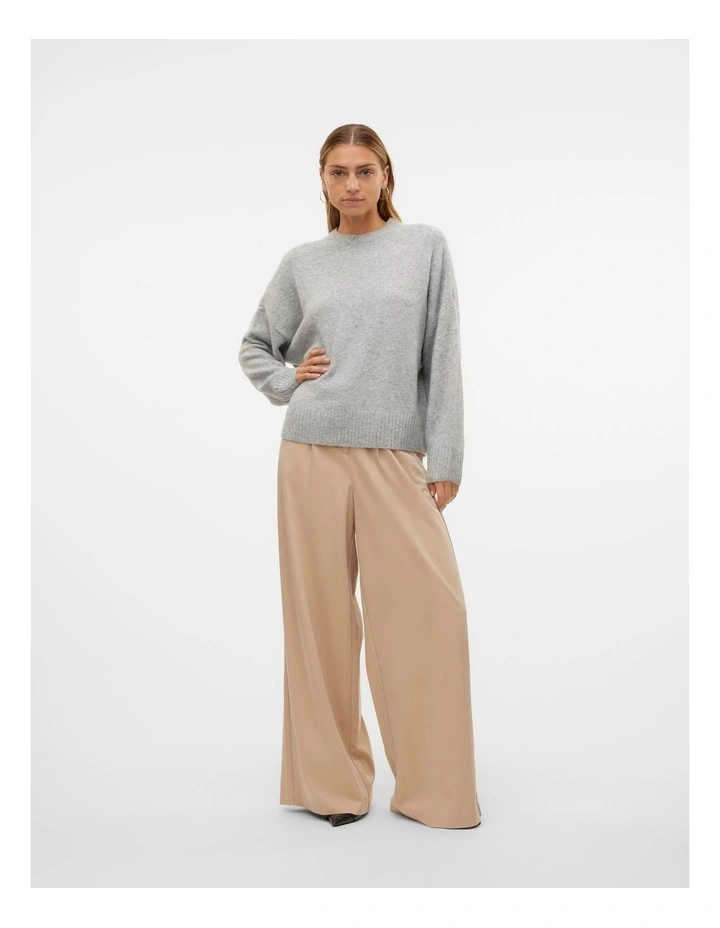 Boom Long Sleeve Knit Jumper in Grey image 5