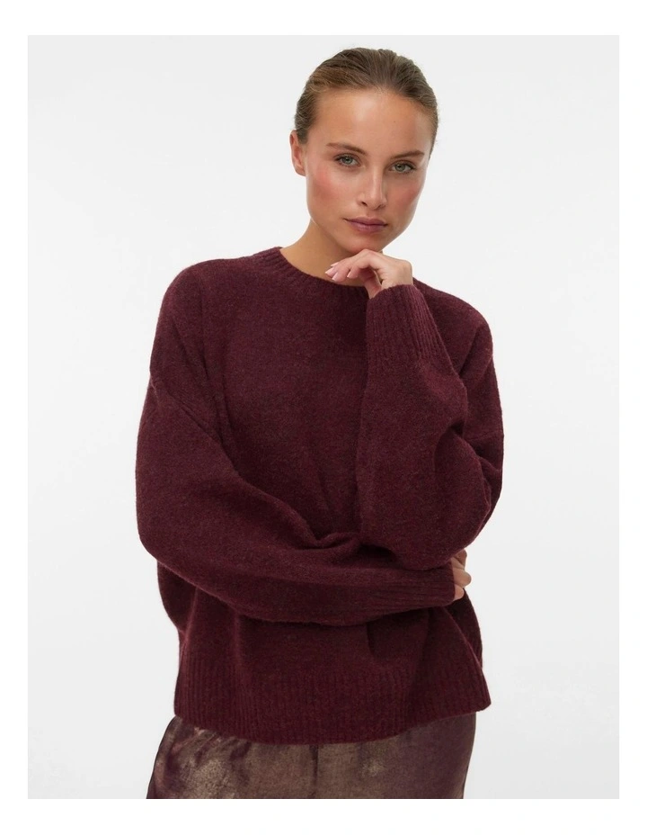 Boom Chunky Knit in Wine image 1