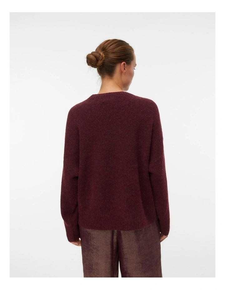 Boom Chunky Knit in Wine image 3