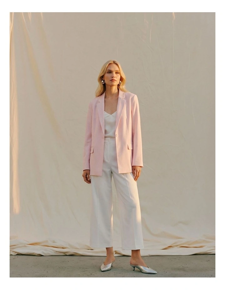 Kaja Striped Blazer in Pink image 1