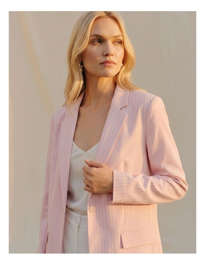 Kaja Striped Blazer in Pink image 2