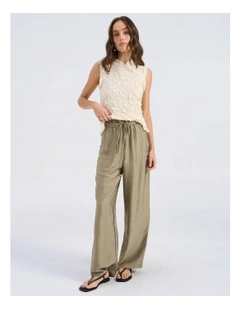 Toma High Waisted Straight Pants in Khaki