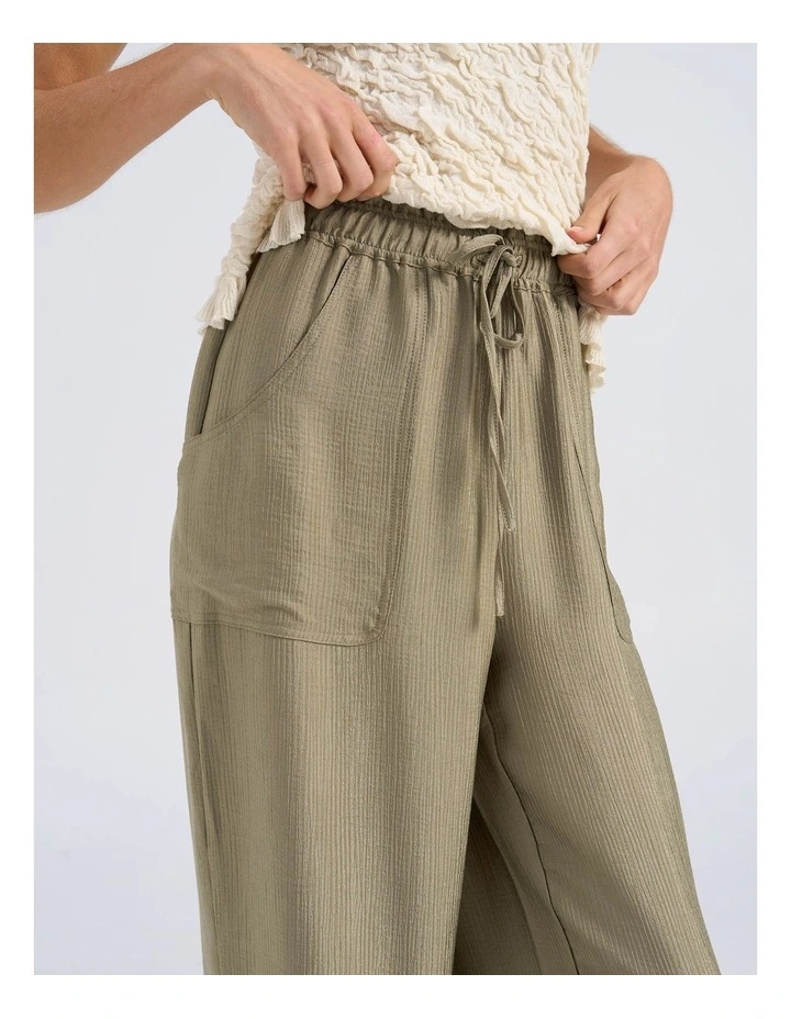 Toma High Waisted Straight Pants in Khaki image 2