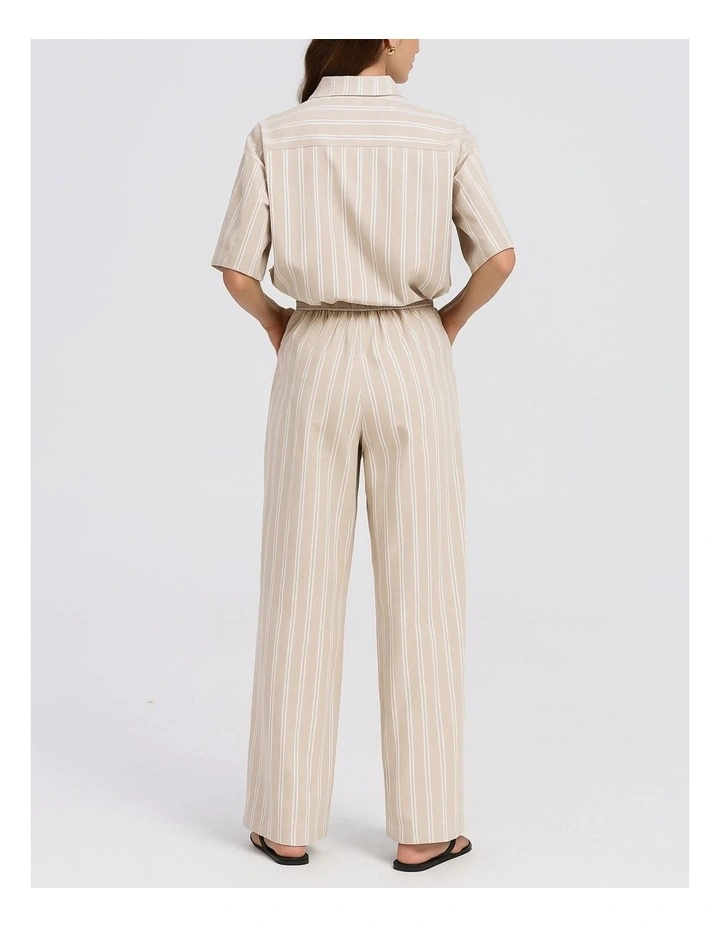Susi Stripe Loose Pant in White image 2