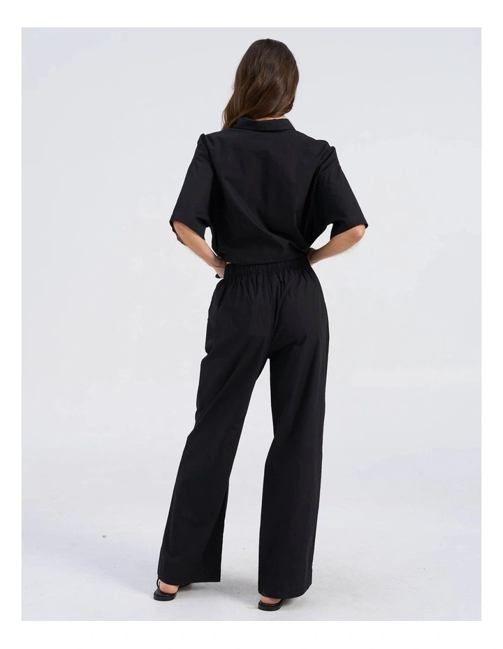 Susi Loose Cotton Pants in Black image 5